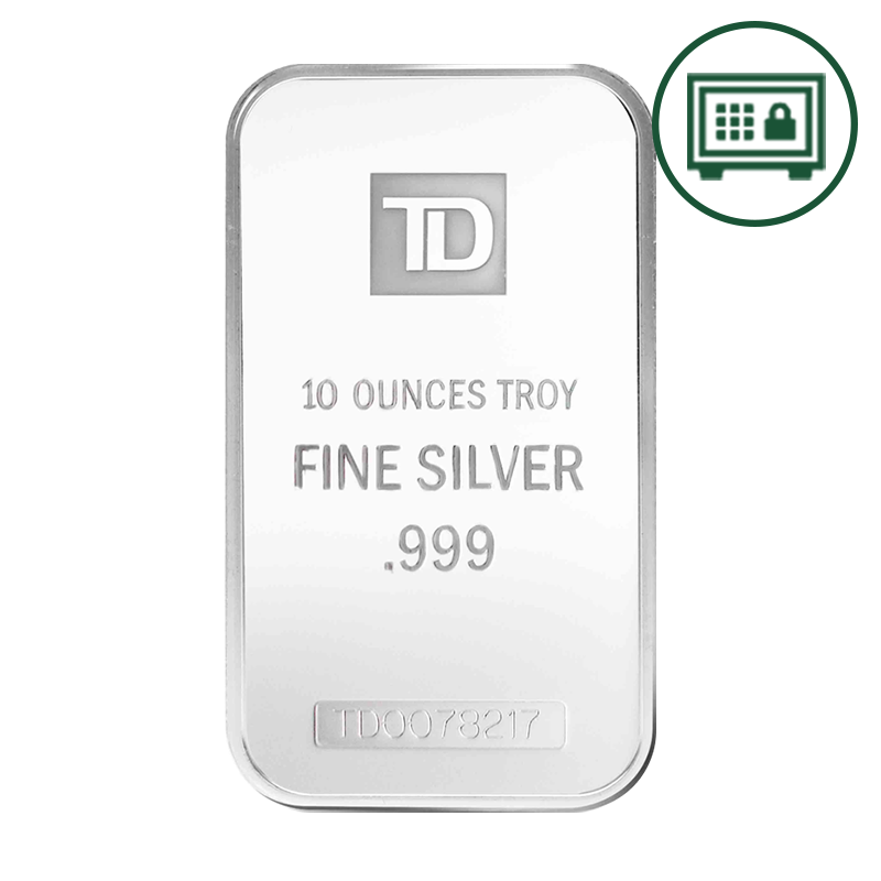 Image for 10 oz. TD Silver Bar - Secure Storage from TD Precious Metals